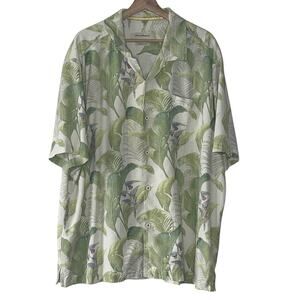 Tommy Bahamas Mens Hawaii Print Shirt 100% Silk XXL